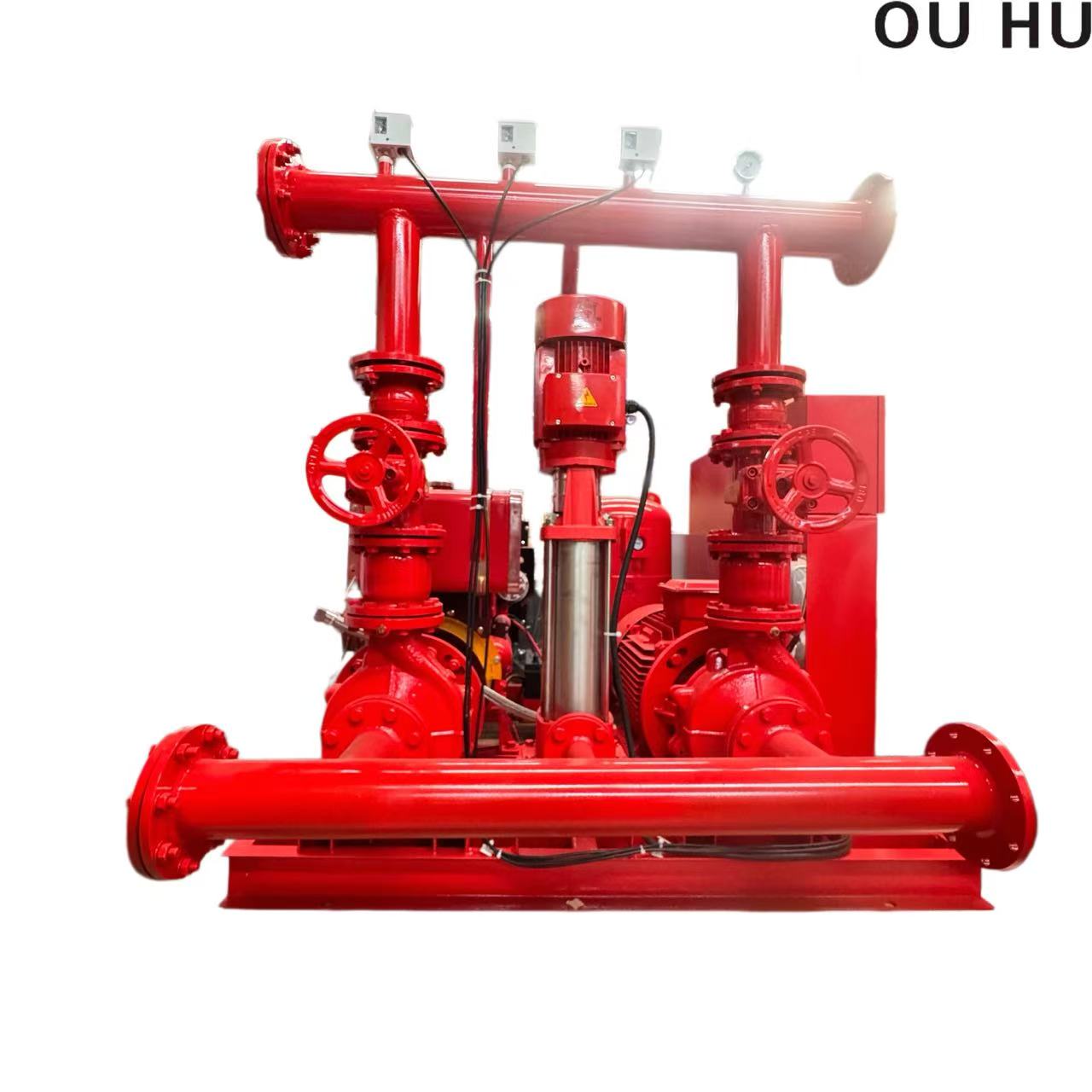  Diesel Engine Driven Fire Pump Set with Jockey Pump & Pressure Tank 