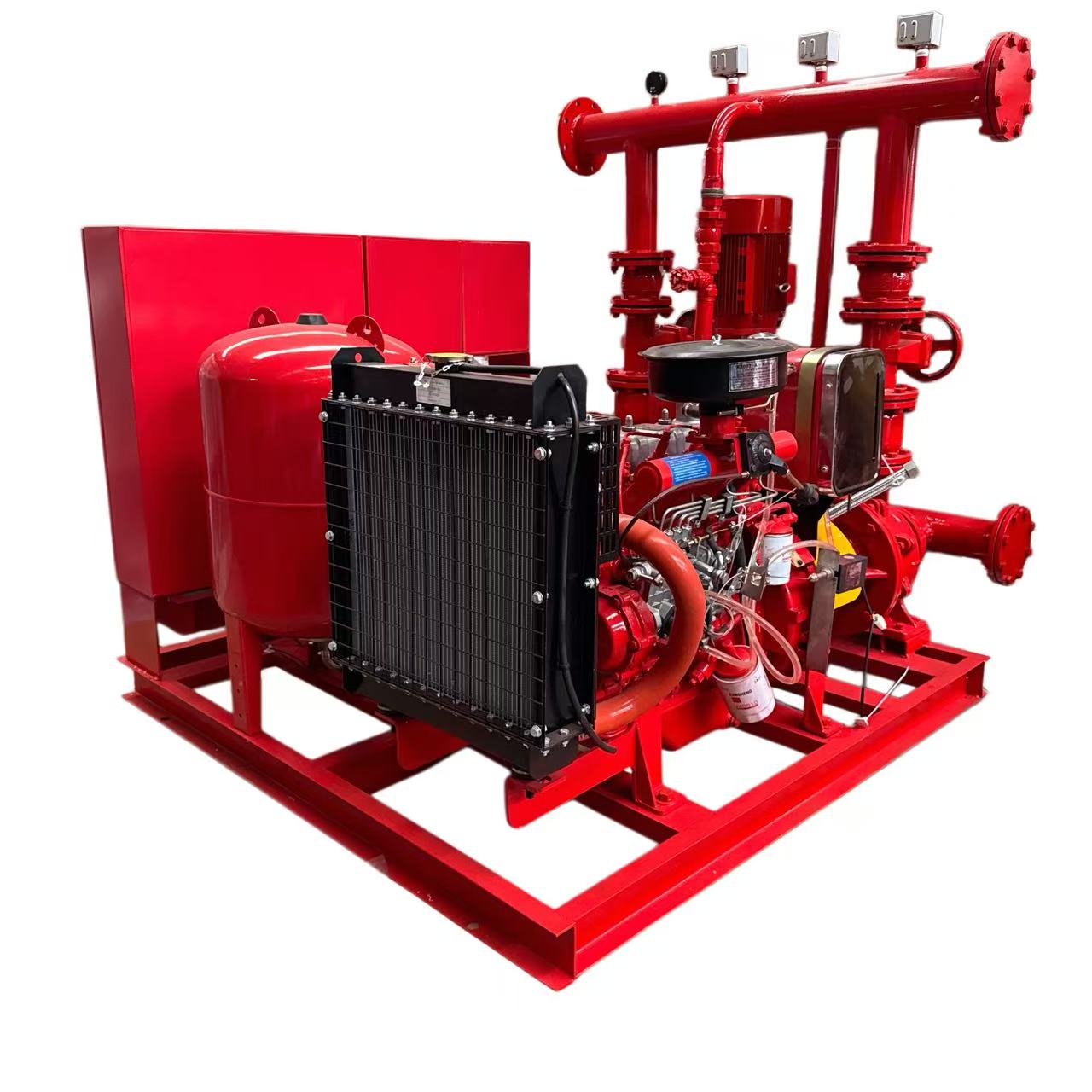 300~3000 GPM EDJ Fire Pump Package | Electric + Diesel + Jockey Pump System for Emergency Fire Protection