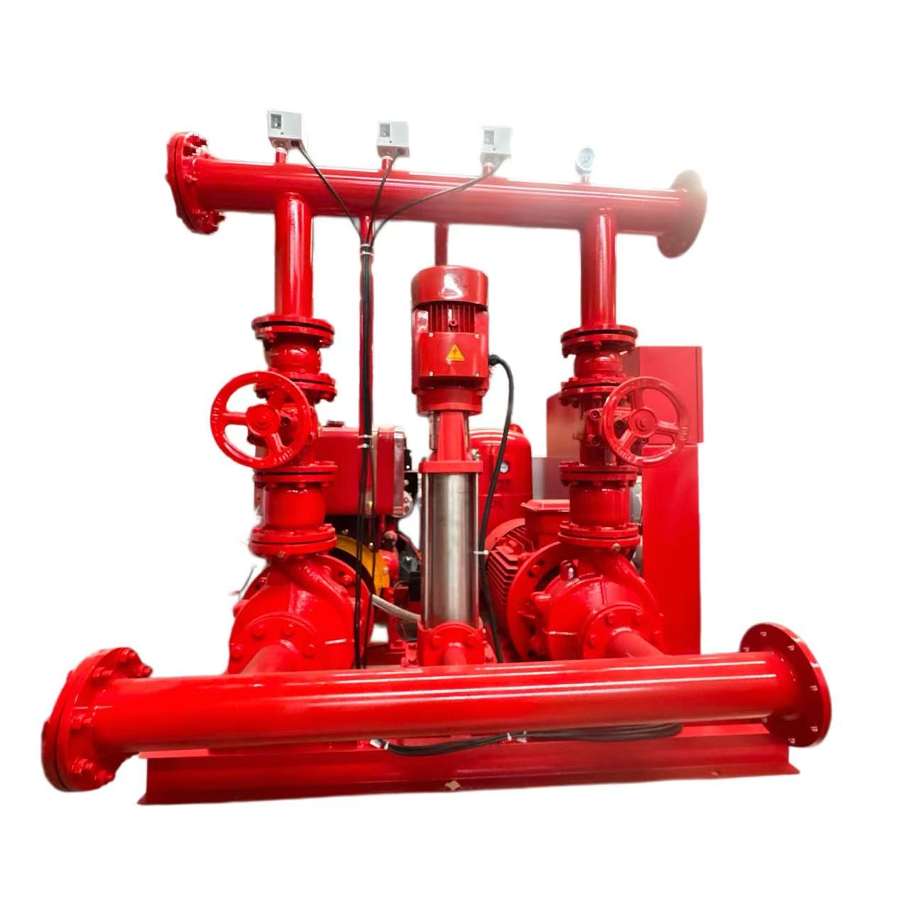 Electric Motor Fire Pump System with Control Panel & Pressure Vessel 