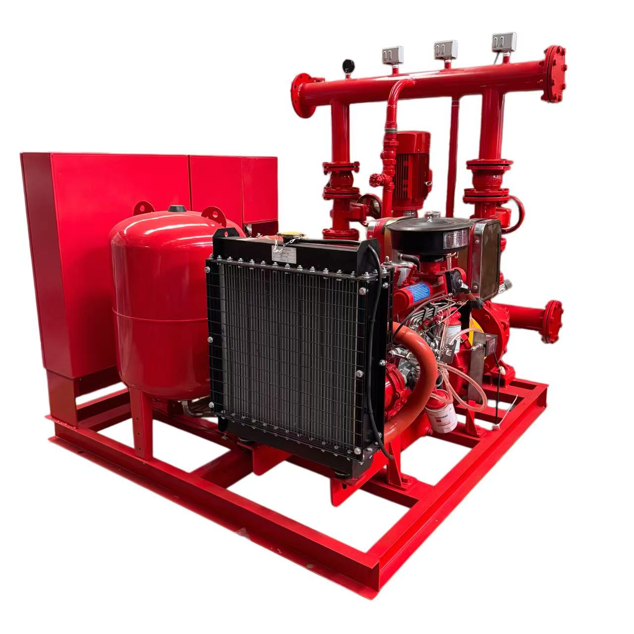 300~3000 GPM EDJ Fire Pump Package | Electric + Diesel + Jockey Pump System for Emergency Fire Protection
