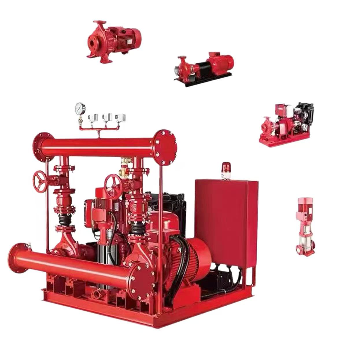 500 GPM 10 BAR EDJ Dual Power Fire Pump Set with Jockey Pump & Control Panel 