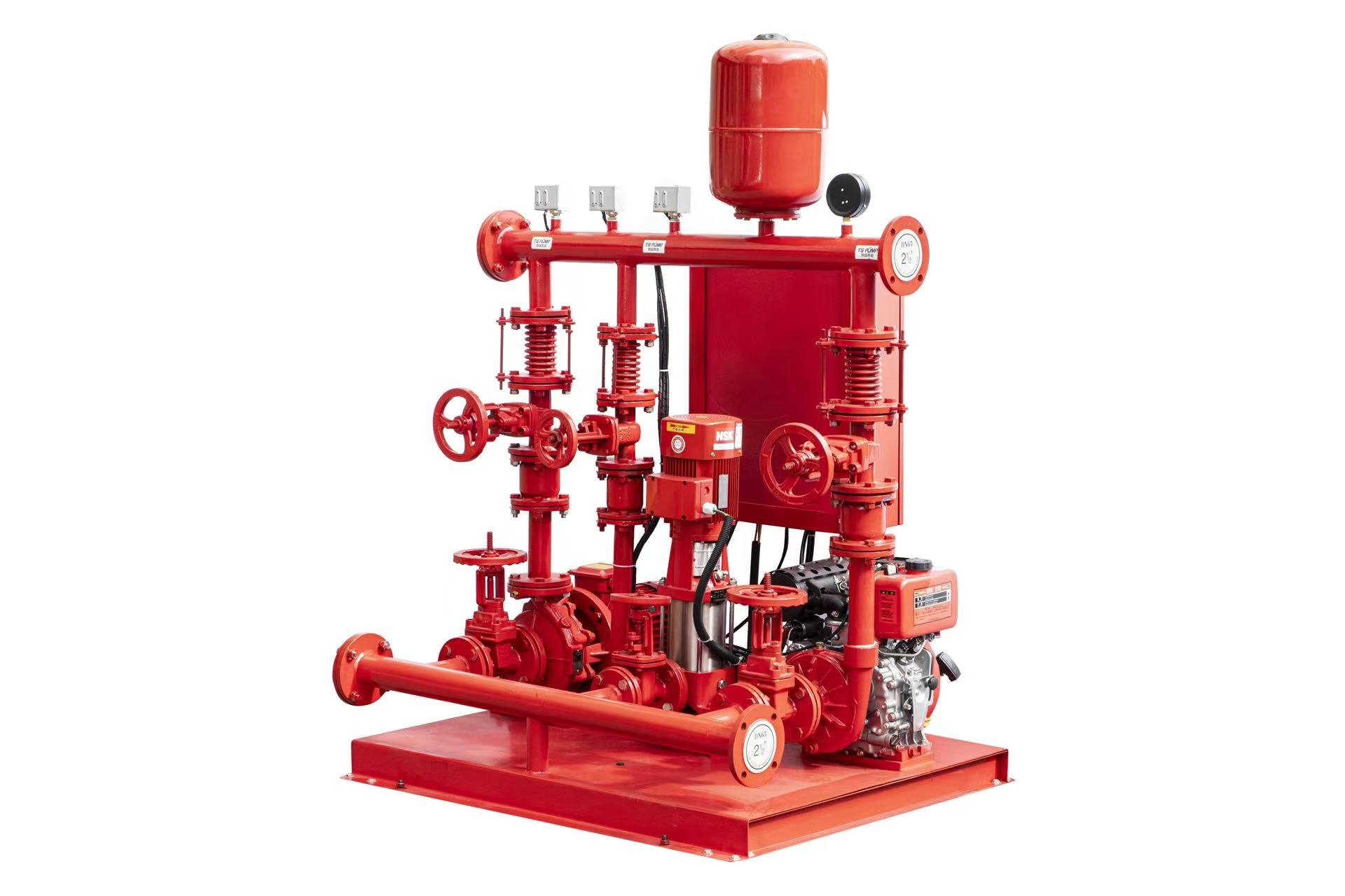 EDJ Fire Pump Package | Electric + Diesel + Jockey Pump for Fire Protection System