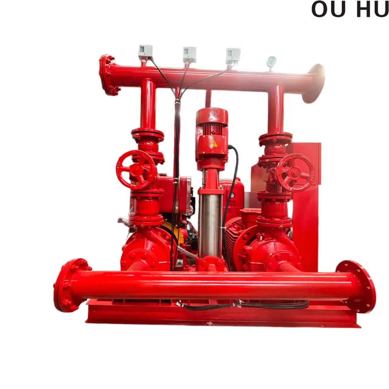  Diesel Engine Driven Fire Pump Set with Jockey Pump & Pressure Tank 