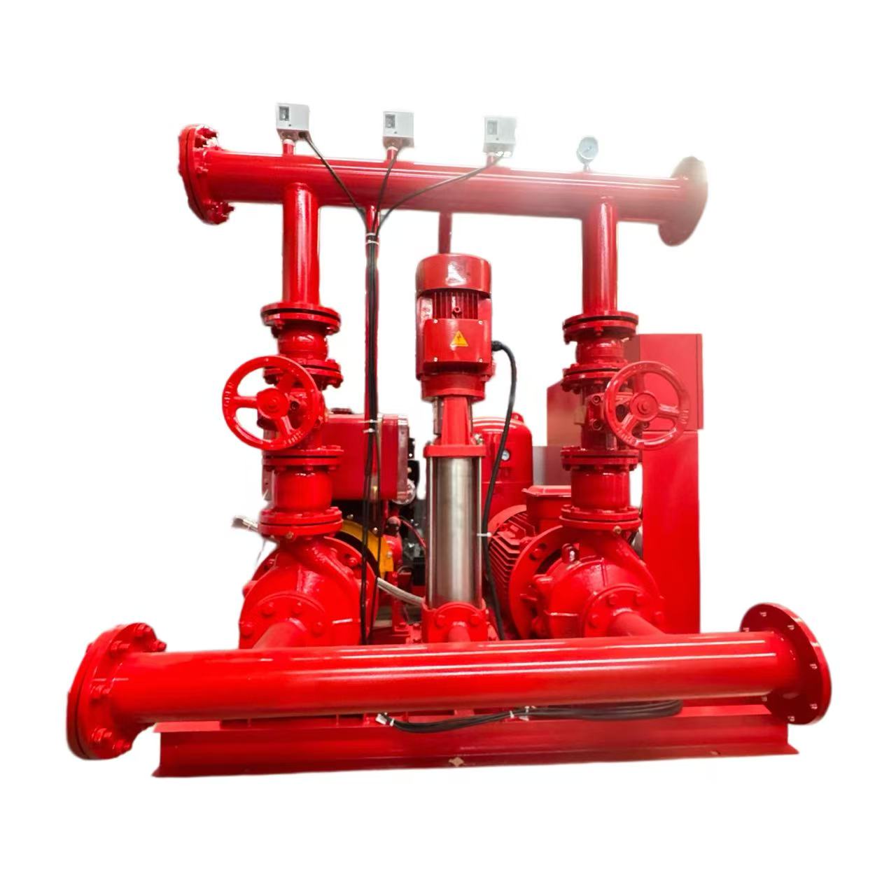 Electric Motor Fire Pump System with Control Panel & Pressure Vessel 