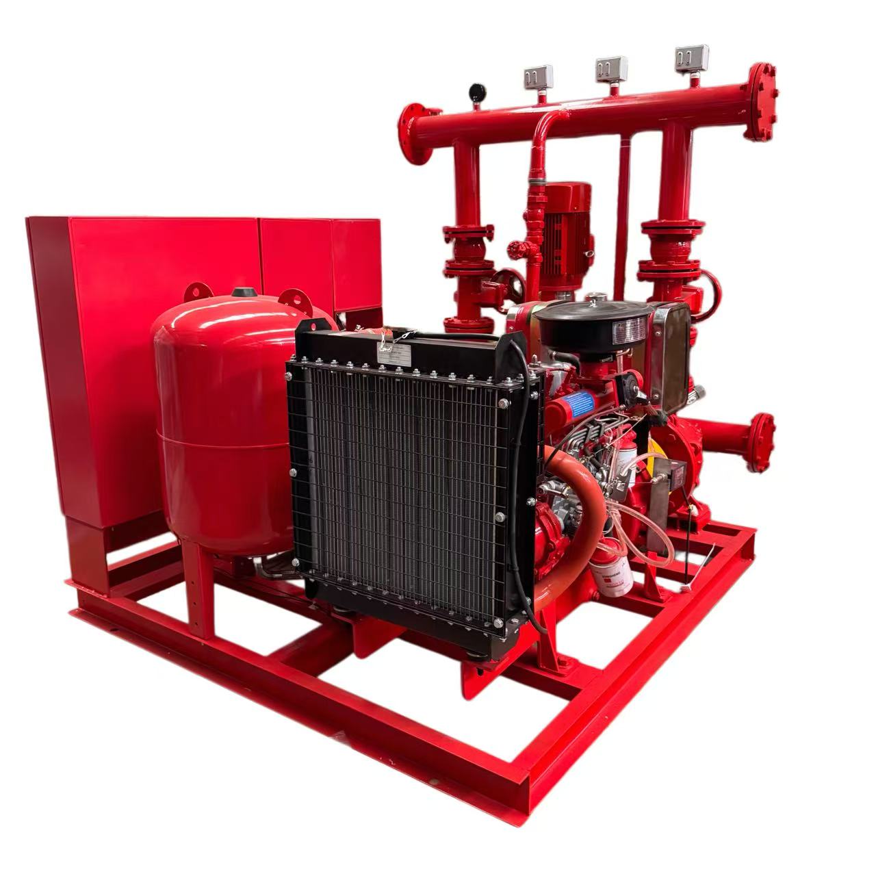 300~3000 GPM EDJ Fire Pump Package | Electric + Diesel + Jockey Pump System for Emergency Fire Protection