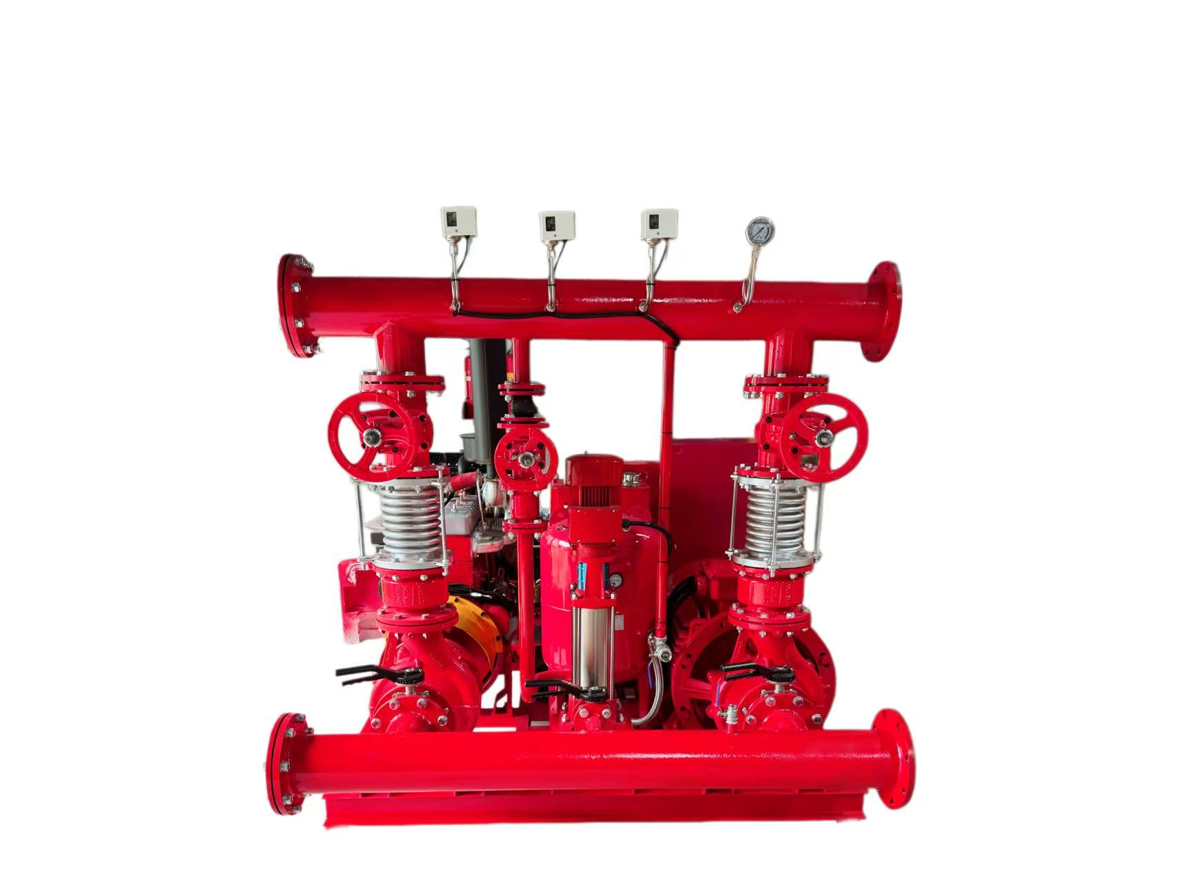 EDJ Fire Pump Package | Electric + Diesel + Jockey Pump | 500-1500 GPM, 3-20 BAR