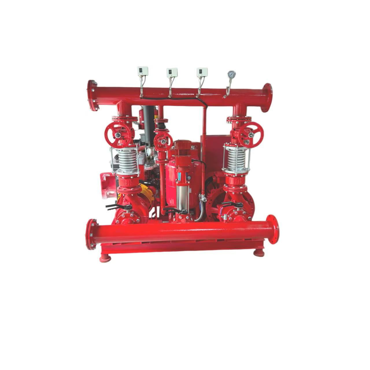 EDG Horizontal Dual Power Fire Pump Assembly, Industrial Fire Emergency 380GPM 12Bar 125HP 90KW