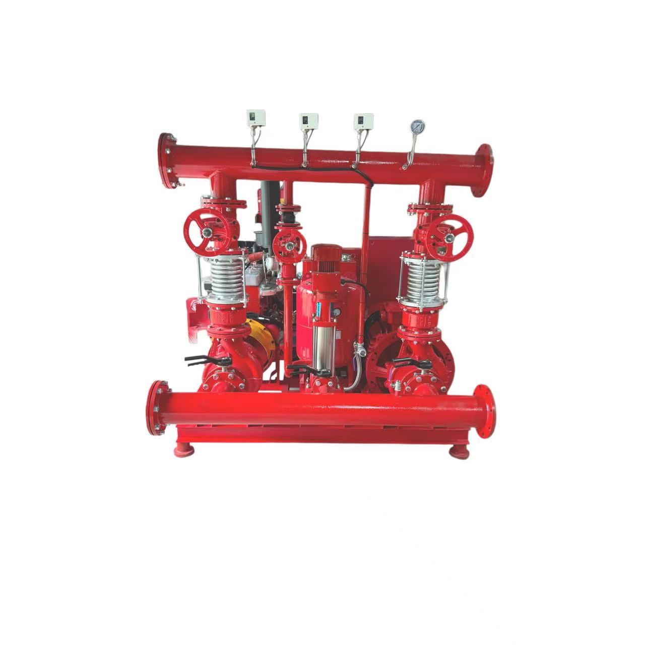 EDG Horizontal Dual Power Fire Pump Assembly, Industrial Fire Emergency 380GPM 12Bar 125HP 90KW