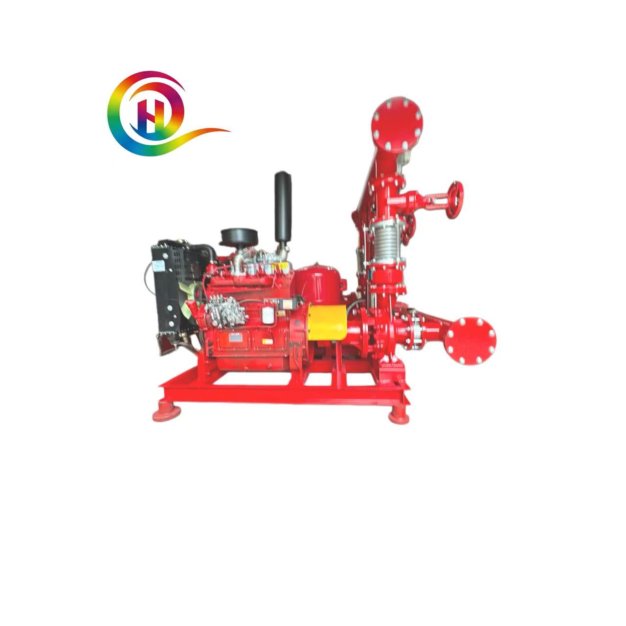 EDG Horizontal Dual Power Fire Pump Assembly, Industrial Fire Emergency 380GPM 12Bar 125HP 90KW